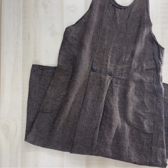 FLAX by Angelheart striped maxi dress lagenlook linen women’s - Picture 2 of 7